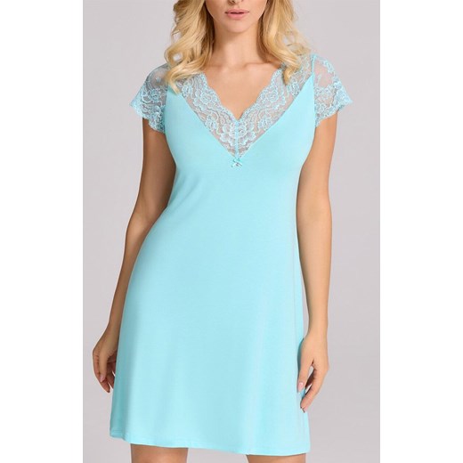 Marilyn damska koszulka nocna z koronką Capri, Kolor lazur, Rozmiar 36, Marilyn ze sklepu Intymna w kategorii Koszule nocne - zdjęcie 186121438