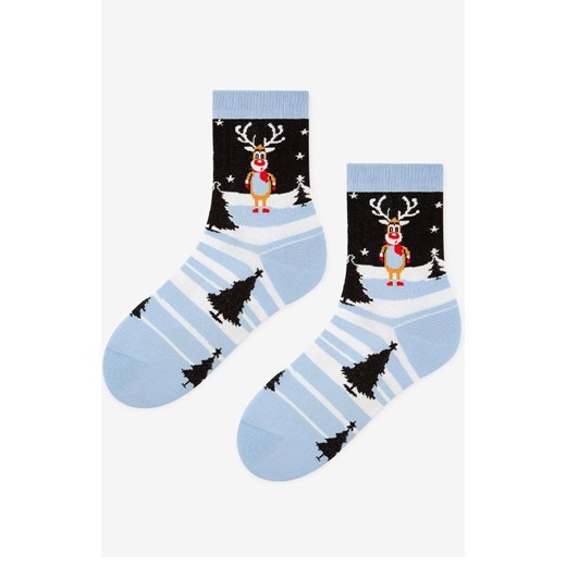 Marilyn świąteczne skarpetki damskie Rudolph, Kolor niebieski-wzór, Rozmiar 36-40, Marilyn ze sklepu Intymna w kategorii Skarpetki damskie - zdjęcie 186121578