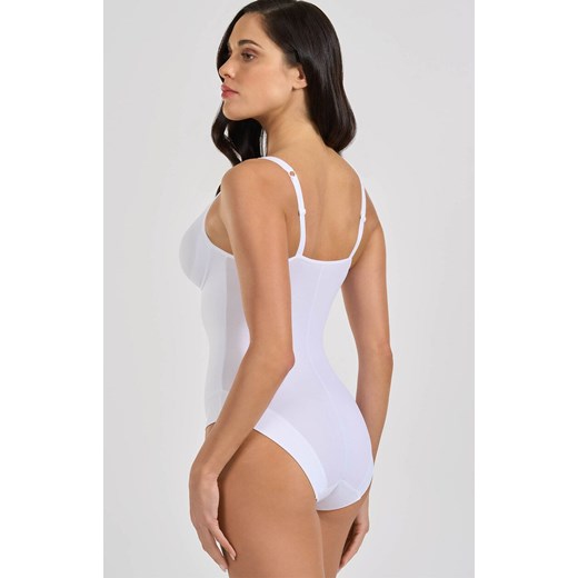 Białe body damskie z miseczkami 3155, Kolor biały, Rozmiar 70C, SPIMAN ze sklepu Intymna w kategorii Body damskie - zdjęcie 186121977
