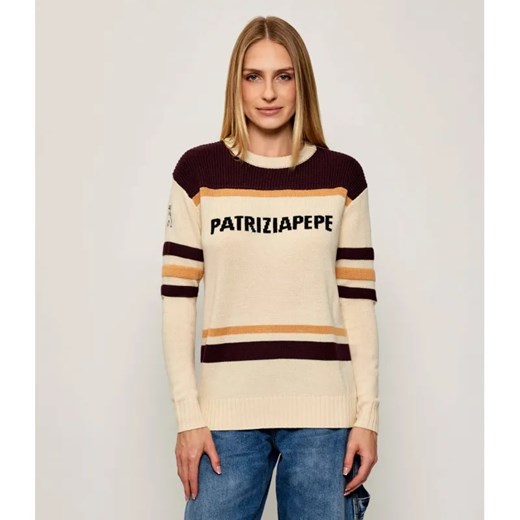 Patrizia Pepe Sweter | Regular Fit | z dodatkiem wełny ze sklepu Gomez Fashion Store w kategorii Swetry damskie - zdjęcie 186122419