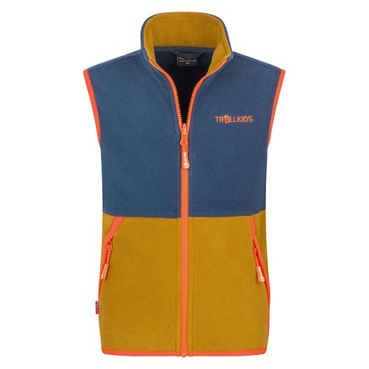 Trollkids Kamizelka polarowa "Kjerag" w kolorze granatowo-jasnobrązowym - id: 17257454 - marki Trollkids - 186124767 Trollkids Kamizelka polarowa "Kjerag" w kolorze granatowo-jasnobrązowym ze sklepu Limango Polska w kategorii Kamizelki męskie - zdjęcie 186124767