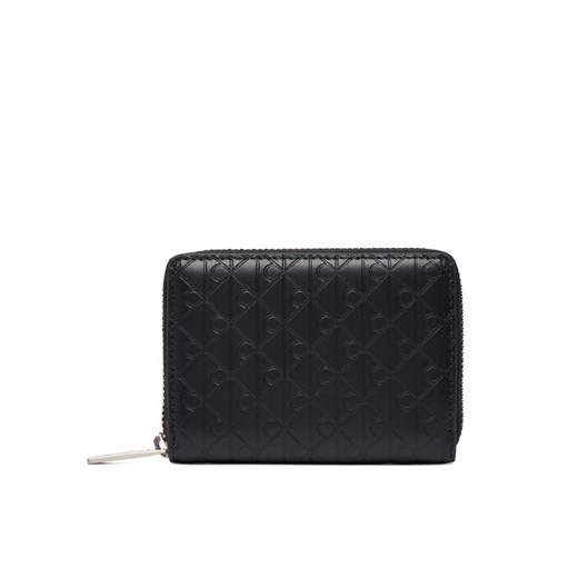 Portfel Calvin Klein Emblem Emboss Zip Coin Pouch LV04D1087G Czarny ze sklepu eobuwie.pl w kategorii Portfele męskie - zdjęcie 186124965