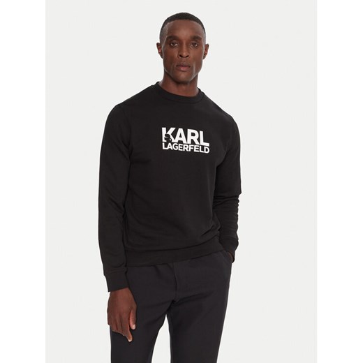 KARL LAGERFELD Bluza 705091 554917 Czarny Regular Fit ze sklepu MODIVO w kategorii Bluzy męskie - zdjęcie 186125075
