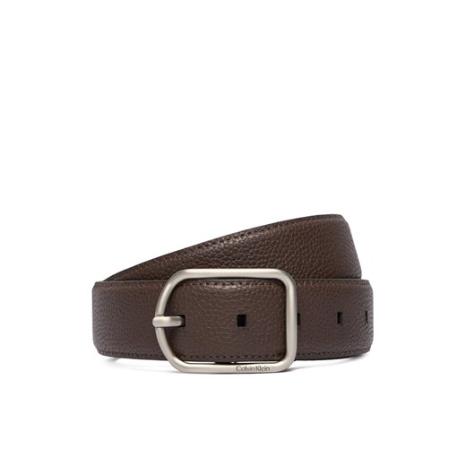 Calvin Klein Pasek Męski Round Buckle 35Mm LV04D7024G Brązowy ze sklepu MODIVO w kategorii Paski męskie - zdjęcie 186125167