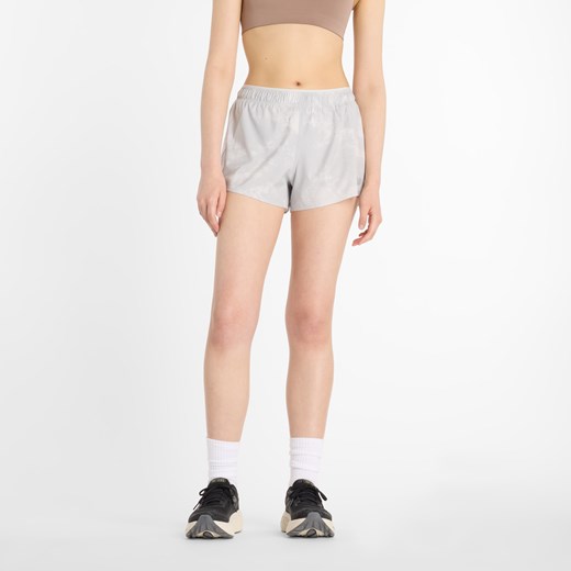 Spodenki damskie New Balance WS41201GYM – szare ze sklepu New Balance Poland w kategorii Szorty - zdjęcie 186126015
