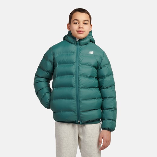 Kurtka dziecięca New Balance LAKB0036NUS – zielona ze sklepu New Balance Poland w kategorii Kurtki chłopięce - zdjęcie 186126026