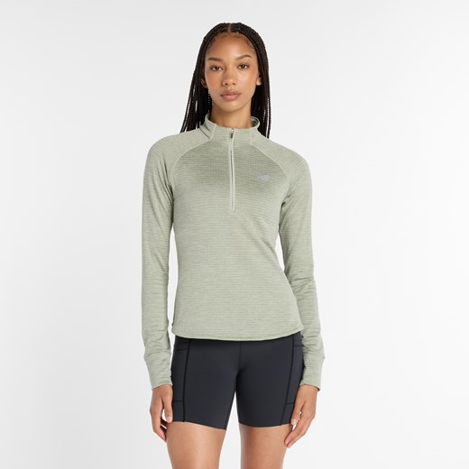 Bluza damska New Balance WT43200GSH – zielona ze sklepu New Balance Poland w kategorii Bluzy damskie - zdjęcie 186126027