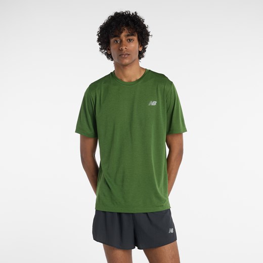 Koszulka męska New Balance MT41253DAA – zielona ze sklepu New Balance Poland w kategorii T-shirty męskie - zdjęcie 186126058