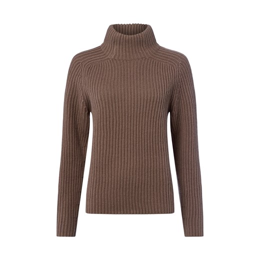 MOS MOSH Sweter damski - MMThyra Kobiety Wełna taupe jednolity ze sklepu vangraaf w kategorii Swetry damskie - zdjęcie 186126076