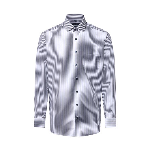 Andrew James Koszula męska Mężczyźni Regular Fit Bawełna granatowy w paski - id: 779403-0008-00390 - marki ANDREW JAMES  - 186126085 Andrew James Koszula męska Mężczyźni Regular Fit Bawełna granatowy w paski ze sklepu vangraaf w kategorii Koszule męskie - zdjęcie 186126085