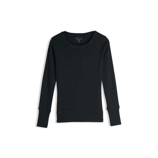 GATE Podstawowy bawełniany T-shirt z długim rękawem 34 ze sklepu gateshop w kategorii Bluzki damskie - zdjęcie 186126297