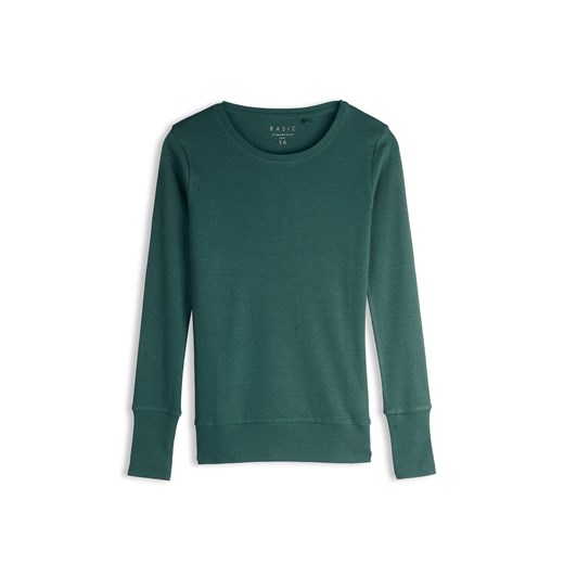 GATE Podstawowy bawełniany T-shirt z długim rękawem 34 ze sklepu gateshop w kategorii Bluzki damskie - zdjęcie 186126335