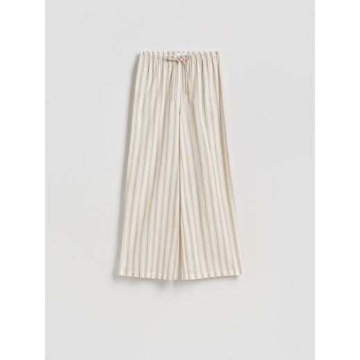 Reserved - Spodnie piżamowe - beżowy ze sklepu Reserved w kategorii Piżamy damskie - zdjęcie 186126419