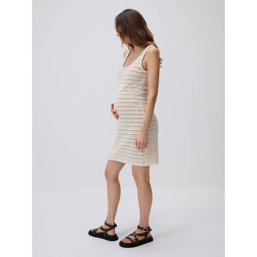 Reserved - Ażurowa sukienka - złamana biel ze sklepu Reserved w kategorii Sukienki - zdjęcie 186126547