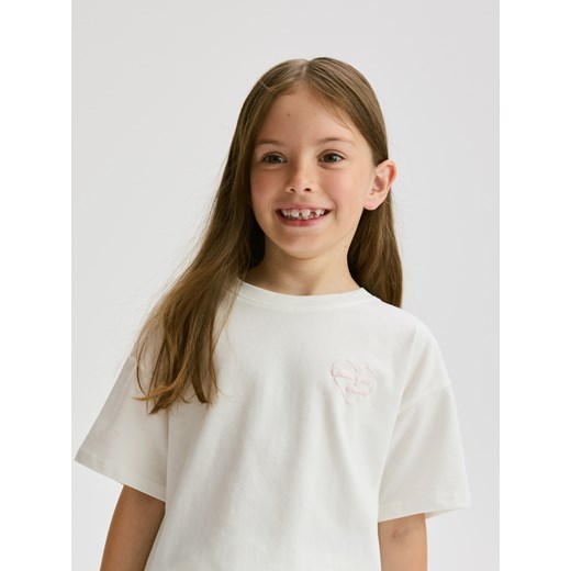 Reserved - T-shirt z nadrukiem 2 pack - wielobarwny ze sklepu Reserved w kategorii Bluzki dziewczęce - zdjęcie 186126669