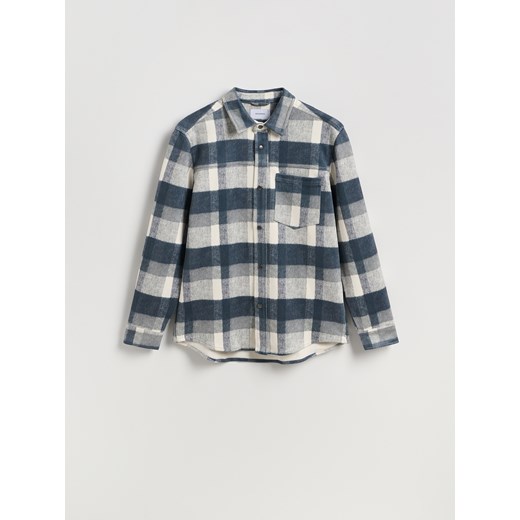 Reserved - Koszula z imitacji zamszu regular fit - wielobarwny ze sklepu Reserved w kategorii Koszule męskie - zdjęcie 186127607