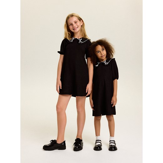 Reserved - Sukienka z kołnierzykiem - czarny ze sklepu Reserved w kategorii Sukienki dziewczęce - zdjęcie 186127679