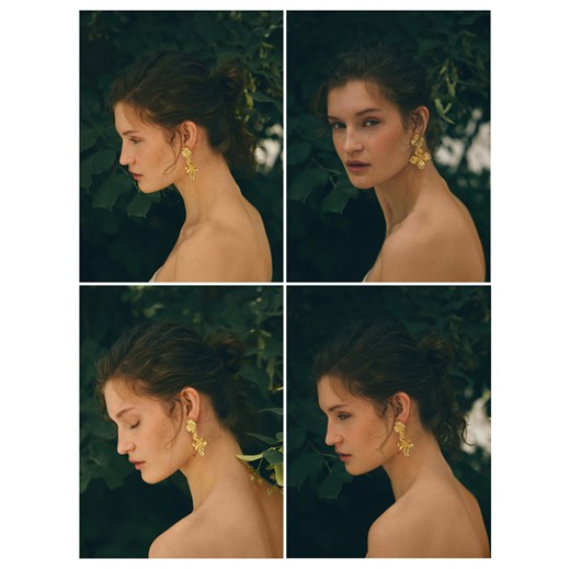 Reserved - Kolczyki w kształcie kwiatów - złoty ze sklepu Reserved w kategorii Kolczyki - zdjęcie 186127835