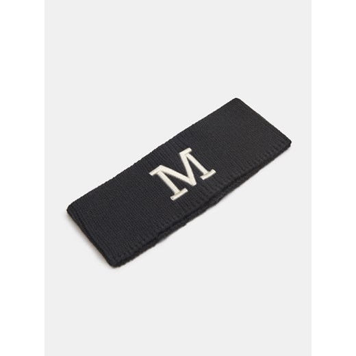 Sinsay - Prążkowana opaska na głowę z haftem - czarny Sinsay One Size Sinsay