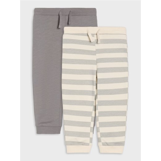 Sinsay - Bawełniane spodnie 2 pack - szary - id: 073EN-85X - marki Sinsay - 186130147 Sinsay - Bawełniane spodnie 2 pack - szary ze sklepu Sinsay w kategorii Odzież dla niemowląt - zdjęcie 186130147
