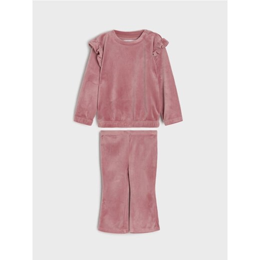 Sinsay - Komplet: bluza i spodnie - różowy Sinsay 98 (2-3 l) Sinsay