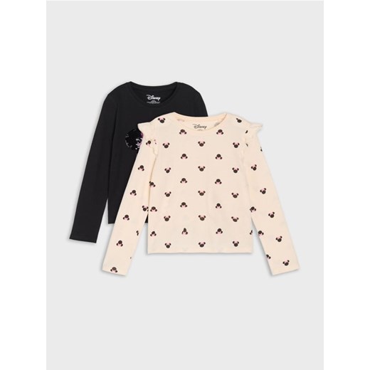 Sinsay - Koszulki z długimi rękawami 2 pack Minnie Mouse - szary ze sklepu Sinsay w kategorii Bluzki dziewczęce - zdjęcie 186130157