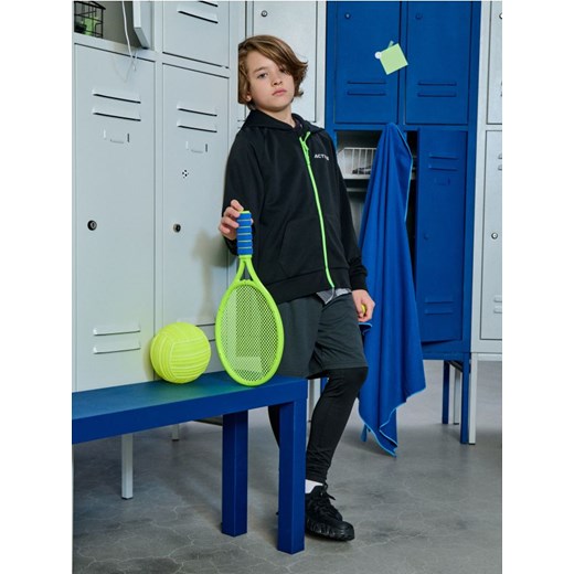 Sinsay - Sportowa bluza hoodie z napisem - szary Sinsay 140 (9-10 l) Sinsay