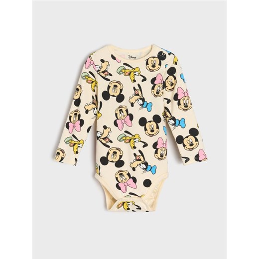 Sinsay - Bawełniane body ze wzorkiem Minnie Mouse - kremowy ze sklepu Sinsay w kategorii Odzież dla niemowląt - zdjęcie 186130336