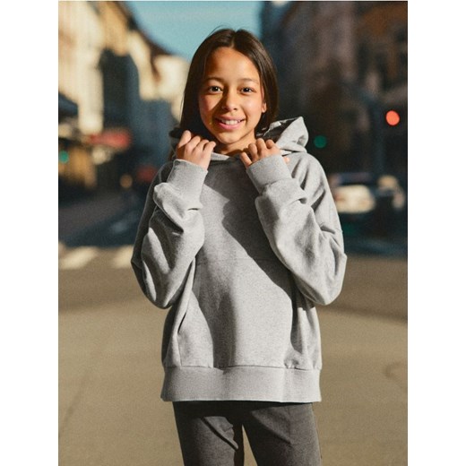 Sinsay - Bluza z kapturem basic - szary Sinsay 152 (11-12 l) Sinsay
