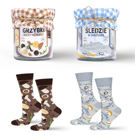 Skarpetki w Słoiku Grzybki i Śledzie 2-pak ze sklepu Sklep SOXO w kategorii Skarpetki damskie - zdjęcie 186130818