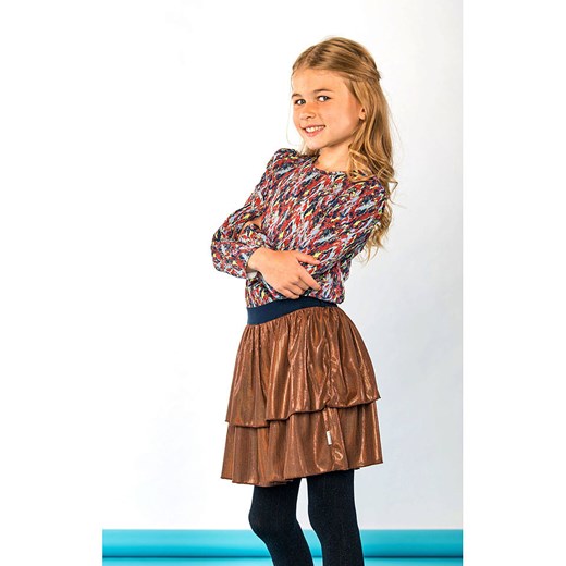 B.Nosy Sukienka &quot;Dhalia&quot; w kolorze brązowo-błękitno-czarnym ze sklepu Limango Polska w kategorii Sukienki dziewczęce - zdjęcie 186133699