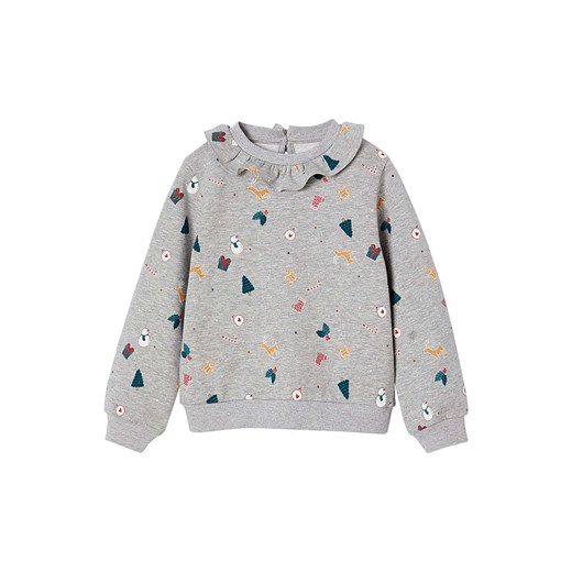 vertbaudet Bluza w kolorze szarym ze wzorem - id: 17555702 - marki Vertbaudet - 186133796 vertbaudet Bluza w kolorze szarym ze wzorem ze sklepu Limango Polska w kategorii Bluzy dziewczęce - zdjęcie 186133796
