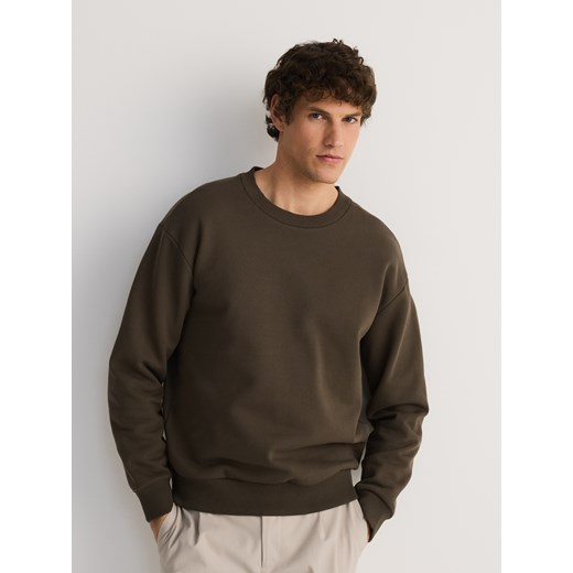 Reserved - Bawełniana bluza regular fit - zielony Reserved L okazja Reserved