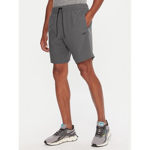 Reebok Szorty sportowe RK25181CCM Szary Regular Fit ze sklepu MODIVO w kategorii Spodenki męskie - zdjęcie 186136529