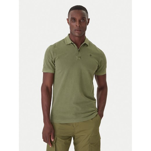 G-Star Raw Polo Dunda D11595-D756 Zielony Slim Fit ze sklepu MODIVO w kategorii T-shirty męskie - zdjęcie 186136545