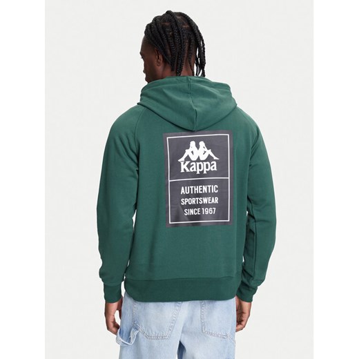 Kappa Bluza Authentic 321W7GW Zielony Regular Fit ze sklepu MODIVO w kategorii Bluzy męskie - zdjęcie 186136565