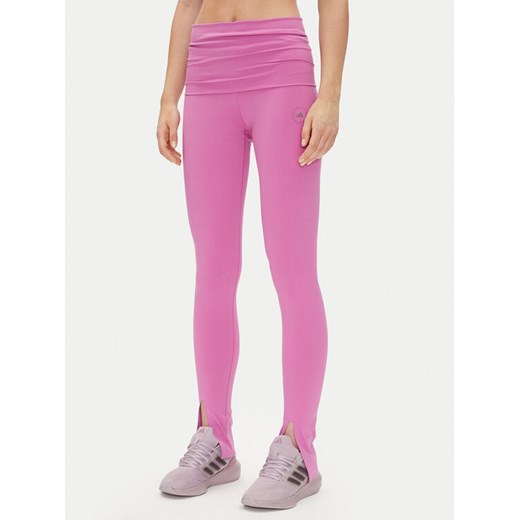 adidas by Stella McCartney Legginsy TrueStrength JJ1629 Różowy Slim Fit ze sklepu MODIVO w kategorii Spodnie damskie - zdjęcie 186136577