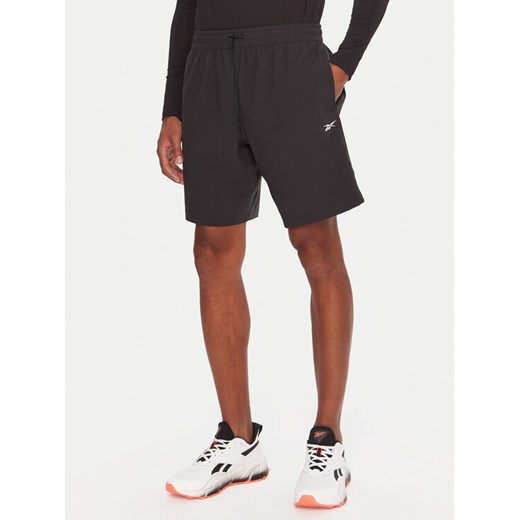 Reebok Szorty sportowe RK25181CCM Czarny Regular Fit ze sklepu MODIVO w kategorii Spodenki męskie - zdjęcie 186136615