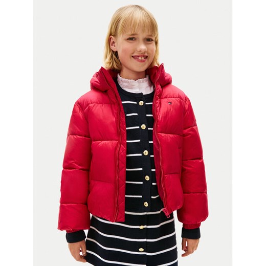 Tommy Hilfiger Kurtka zimowa KG0KG08759 D Czerwony Regular Fit ze sklepu MODIVO w kategorii Kurtki dziewczęce - zdjęcie 186136625