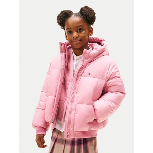 Tommy Hilfiger Kurtka zimowa KG0KG08861 S Różowy Regular Fit ze sklepu MODIVO w kategorii Kurtki dziewczęce - zdjęcie 186136646