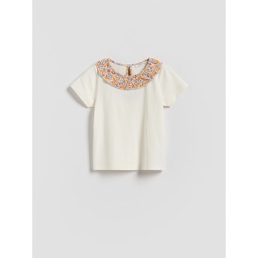 Reserved - Bluzka z ozdobnym kołnierzykiem - wielobarwny - id: 568FT-MLC - marki Reserved - 186138676 Reserved - Bluzka z ozdobnym kołnierzykiem - wielobarwny ze sklepu Reserved w kategorii Bluzki dziewczęce - zdjęcie 186138676
