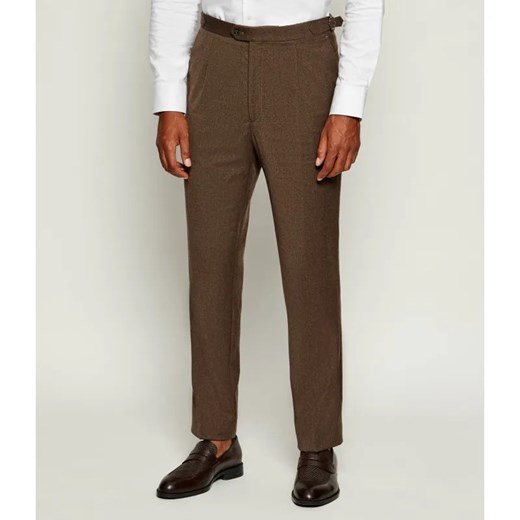 Oscar Jacobson Wełniane spodnie Delon | Regular Fit ze sklepu Gomez Fashion Store w kategorii Spodnie męskie - zdjęcie 186140715