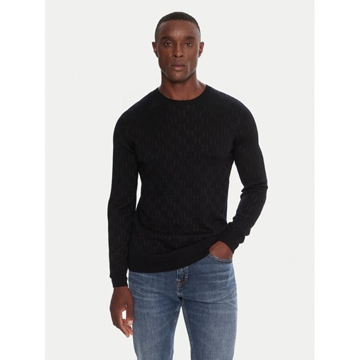 KARL LAGERFELD Sweter 655018 554302 Czarny Regular Fit - id: 0000305654076 - marki Karl Lagerfeld - 186140795 KARL LAGERFELD Sweter 655018 554302 Czarny Regular Fit ze sklepu MODIVO w kategorii Swetry męskie - zdjęcie 186140795
