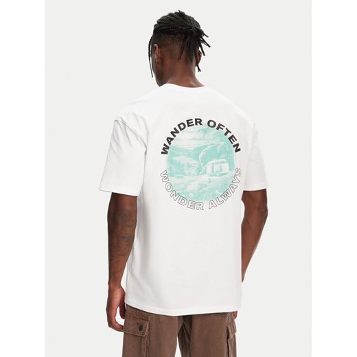 Hunter T-Shirt Rasputin HARM0057251 Biały Relaxed Fit ze sklepu MODIVO w kategorii T-shirty męskie - zdjęcie 186140837