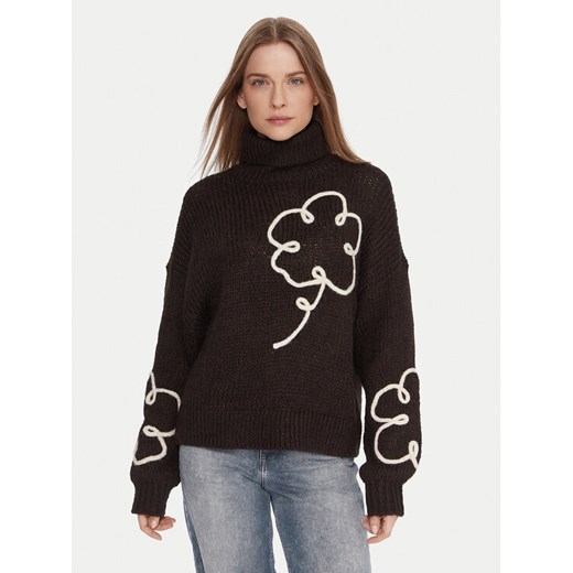 Vero Moda Golf Fatima 10335036 Brązowy Regular Fit ze sklepu MODIVO w kategorii Swetry damskie - zdjęcie 186140839