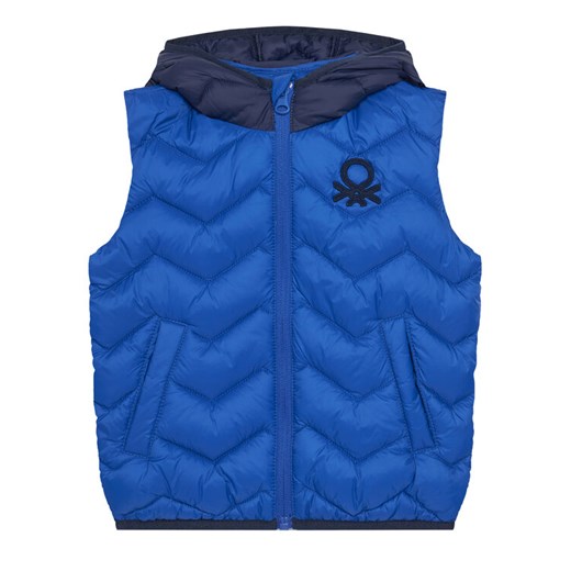 United Colors Of Benetton Kamizelka 2TWDGJ00G Niebieski Regular Fit ze sklepu MODIVO w kategorii Kamizelki chłopięce - zdjęcie 186140857