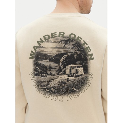 Hunter Bluza May HARM0058251 Beżowy Relaxed Fit ze sklepu MODIVO w kategorii Bluzy męskie - zdjęcie 186140908