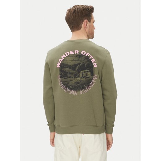 Hunter Bluza May HARM0058251 Khaki Relaxed Fit ze sklepu MODIVO w kategorii Bluzy męskie - zdjęcie 186140915