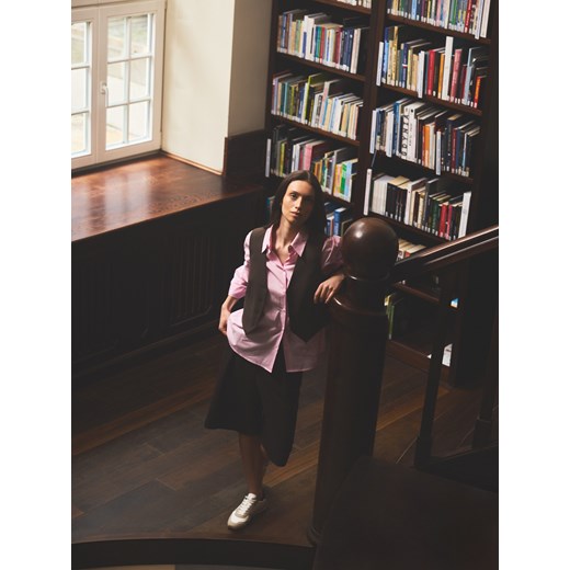 Reserved - Szerokie szorty z paskiem - ciemnobrązowy ze sklepu Reserved w kategorii Szorty - zdjęcie 186142298