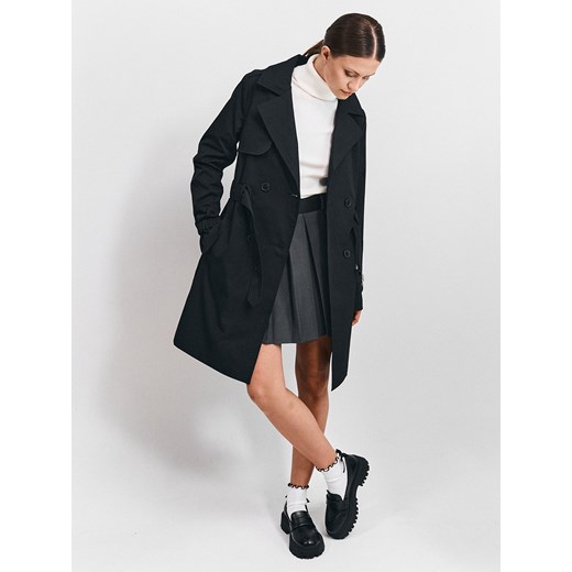 GATE Dwurzędowy trencz z paskiem 36 Gate 38 gateshop